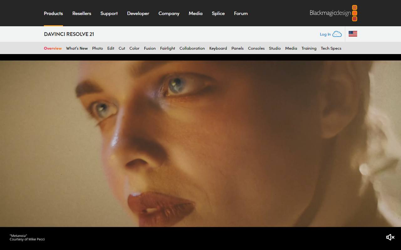 Screenshot of DaVinci Resolve — popular alternative to Adobe Premiere Pro